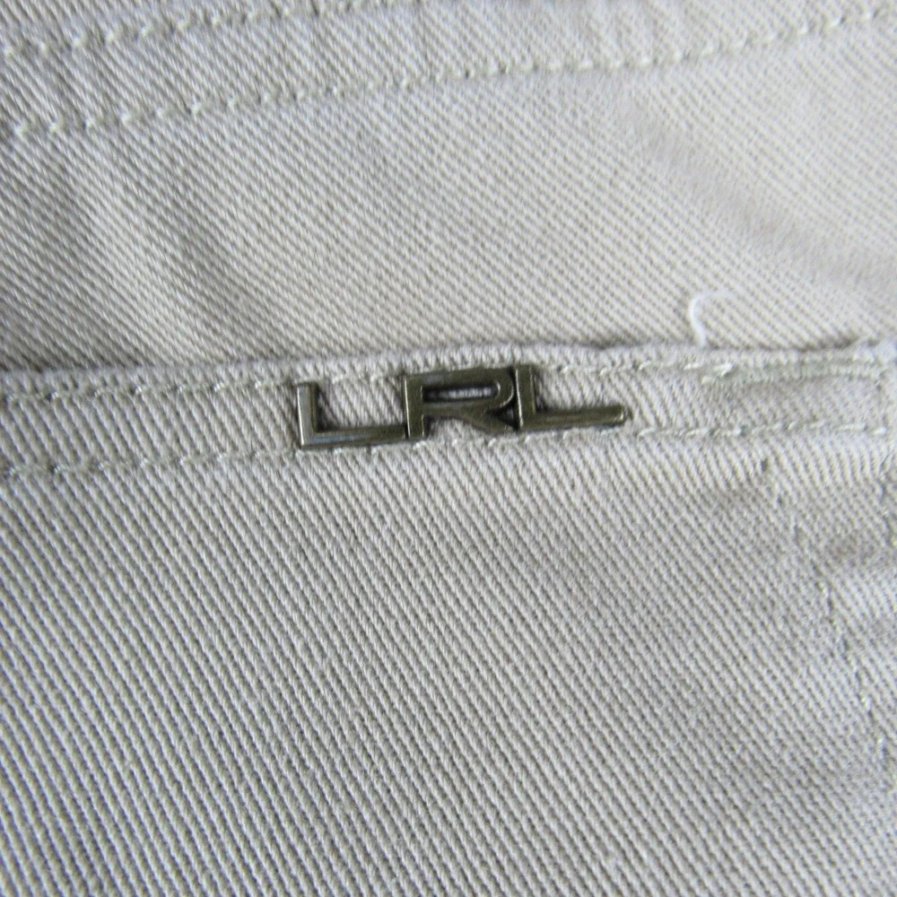 Lauren Ralph‎ Lauren Classic Straight Pants Womens 14 Tan Khaki Twill